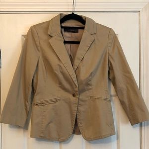 The Limited Tan Blazer with 3/4 Length Sleeve